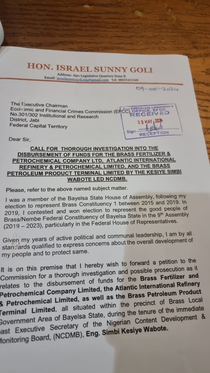 Bayelsa ex-lawmaker petitions EFCC to probe NCDMB’s investments