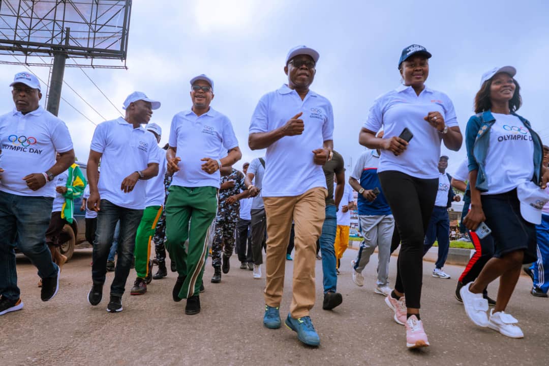 Olympic Day 2024; Aiyedatiwa leads endurance trek, says upgrade of Araromi stadium, others, to be awarded soon