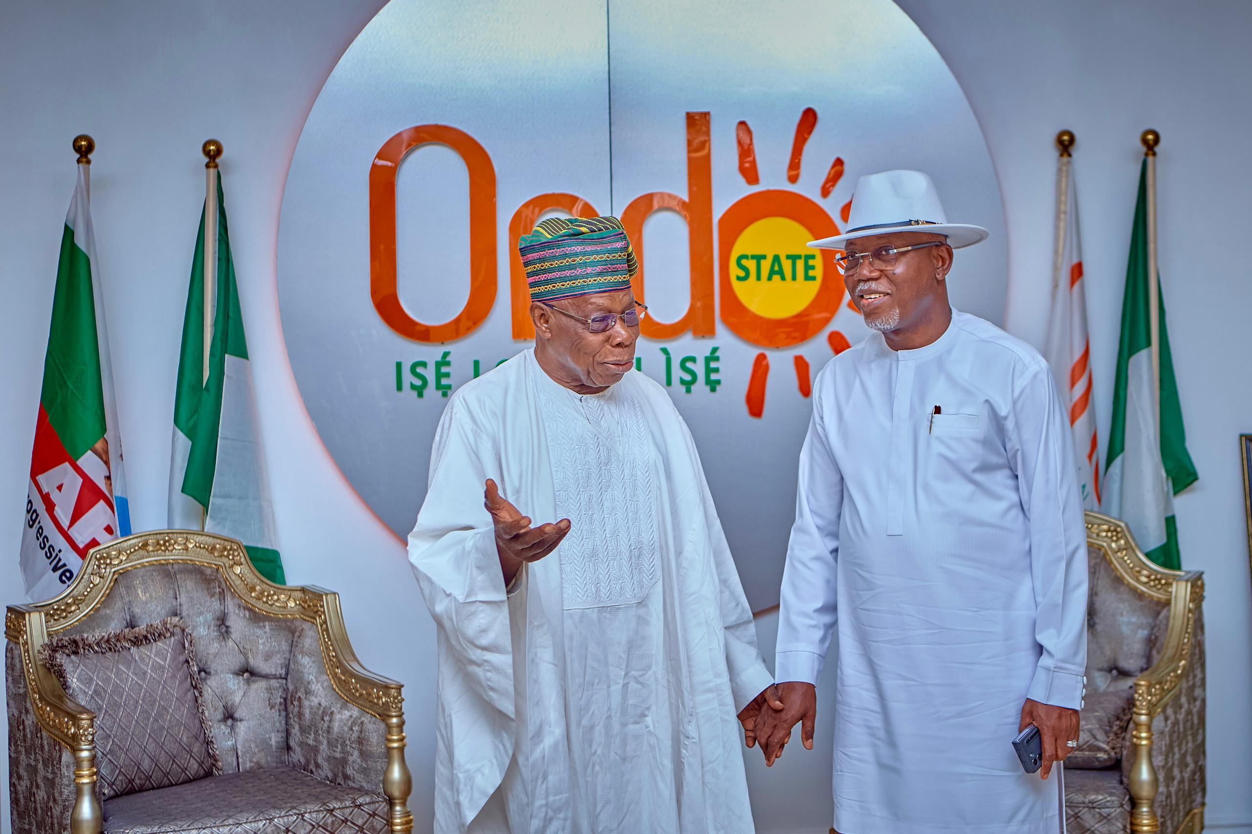 Guber Poll: I wish you victory on saturday, Obasanjo tells Gov. Aiyedatiwa