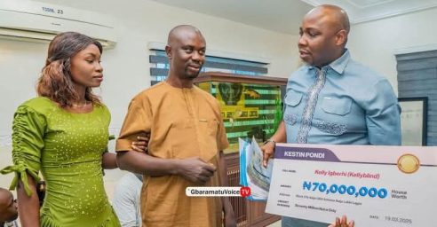 Tantita Security Donates N70m Duplex to Visually Impaired Comedian, Kellyblind