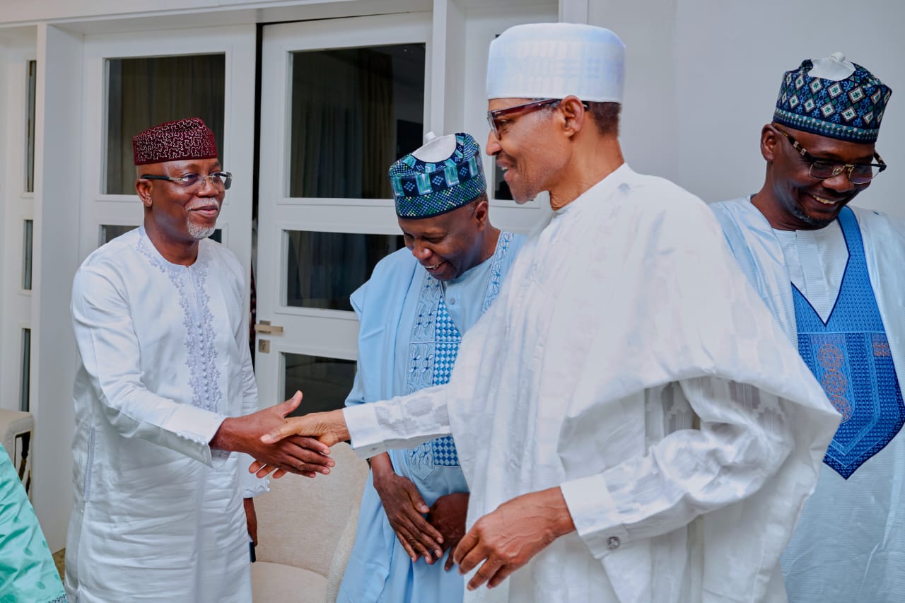 Photo News:APC Governors visit Buhari in Kaduna